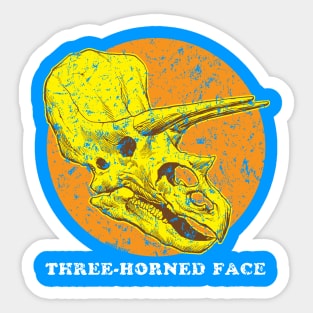 THREE-HORNED FACE Sticker